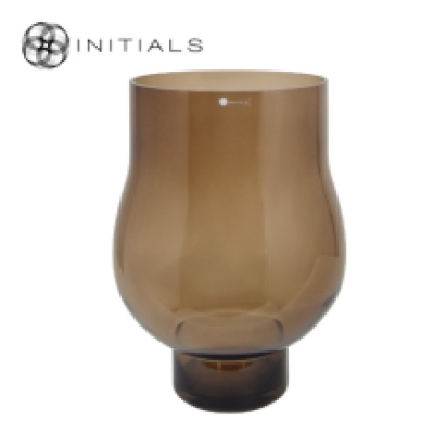 Vase | Candleholder Boudoir Bulb Topaz Glass