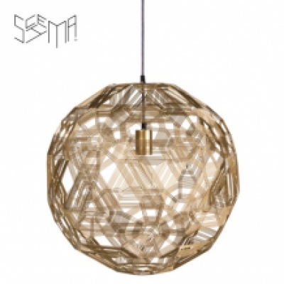 Hanging Lamp Pairot Zattelite Iron Wire Gold