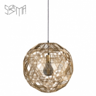 Hanging Lamp Pairot Zattelite Iron Wire Gold