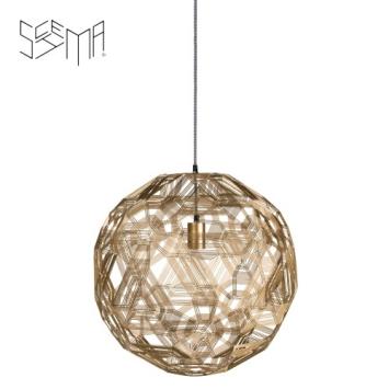 Hanging Lamp Pairot Zattelite Iron Wire Gold