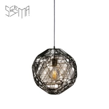 Hanging Lamp Pairot Zattelite Iron Wire Black