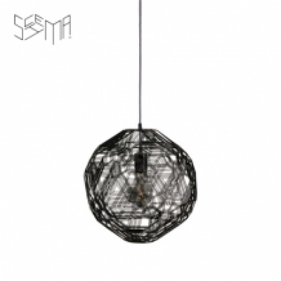 Hanging Lamp Pairot Zattelite Iron Wire Black