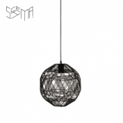 Hanging Lamp Pairot Zattelite Iron Wire Black