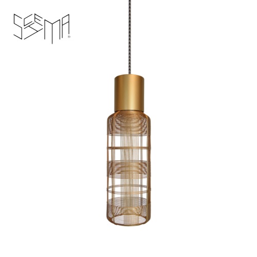 Hanging Lamp Tubo Slim Iron Wire Gold