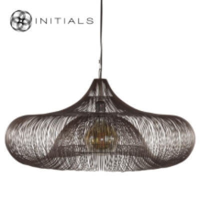 Hanging Lamp Moire Ufo Iron Wire Metallic Brown