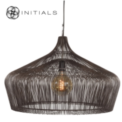 Hanging Lamp Moire Factory Iron Wire Metallic Brown