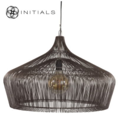 Hanging Lamp Moire Factory Iron Wire Metallic Brown