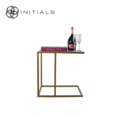 Bench Table High Iron Structure Matt Gold With Smoke Glass Plate