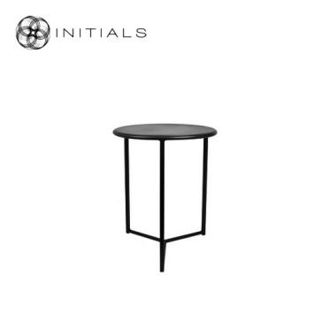 Tri leg Table Metro Raw Iron Black Round