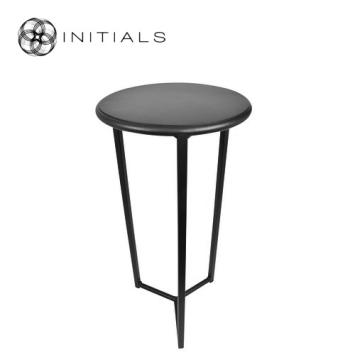 Tri leg Table Metro Raw Iron Black Round