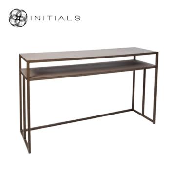 Desk | Side Table Broadway 2 Raw Iron Metallic Brown