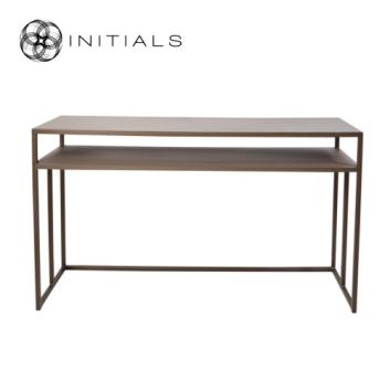 Desk | Side Table Broadway 2 Raw Iron Metallic Brown