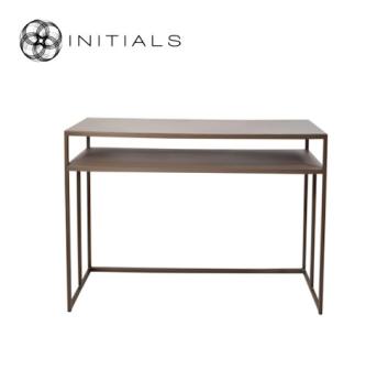 Desk | Side Table Broadway 2 Raw Iron Metallic Brown