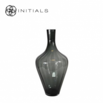 Vase Optique Tapered Neck Smoke Glass